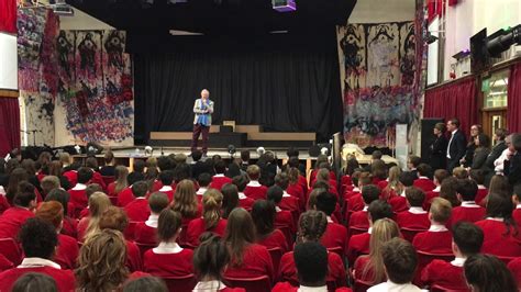 Sir Ian McKellen speaks to pupils of The Priory School in Hitchin about ...