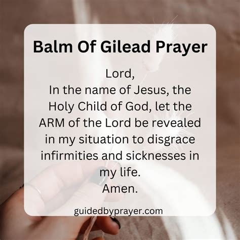 Balm Of Gilead Prayer – Guided by Prayer