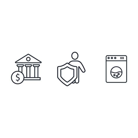 AML Concept. Anti Money Laundering icons set . AML Concept. Anti Money ...