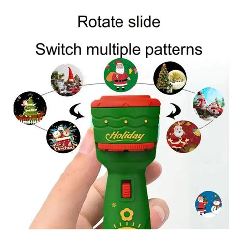 Kids Projector Flashlight Projector Christmas Slide Torch - Temu