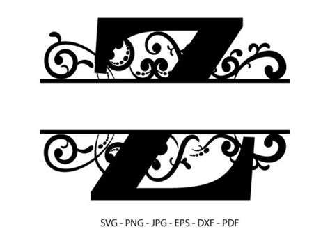 1 Split Monogram Z Svg Designs & Graphics