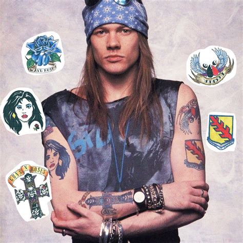 Axl Rose Temporary Tattoo Set Guns N Roses Tattoos / Axl | Etsy