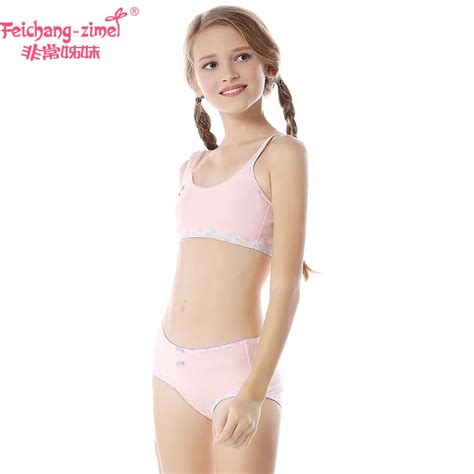 New Arrival Feichangzimei Teen Girl Underwear Set Cotton White/Green ...