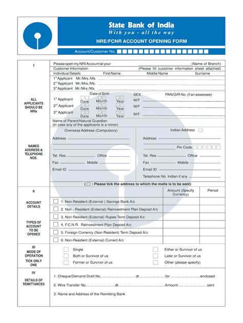 Sbi Account Opening Form Pdf 2021 - Amy Rhyne's Template