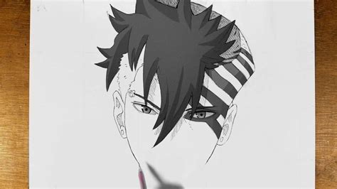 How to draw KAWAKI (Karma Mode) - BORUTO Easy "Using only 1 PEN" - YouTube