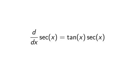 What is the Derivative of sec(x)? - [FULL SOLUTION]