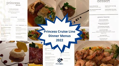 Princess Cruise Line's 2022 Dinner Menus · Prof. Cruise