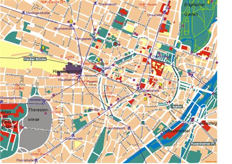 Munich Tourist Map - Munich Germany • mappery