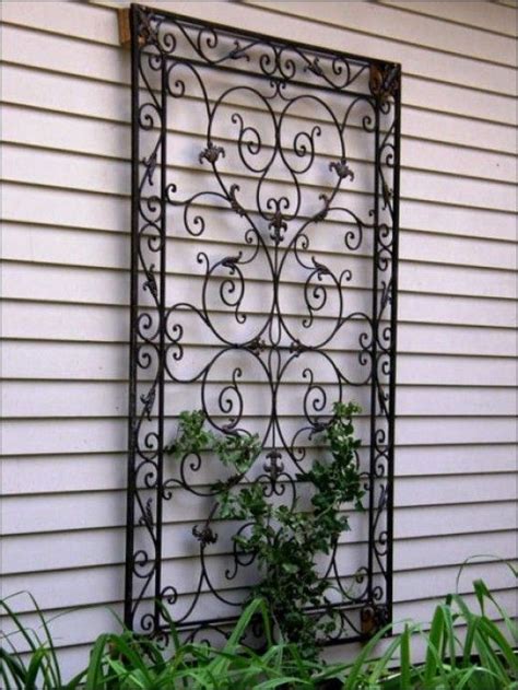 Wrought Iron Garden Wall Trellis - Garden Design Ideas