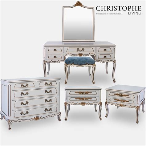 5 Piece French Provincial Bedroom Furniture Set - Christophe Living