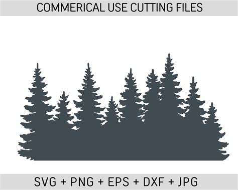 Painting Stencils, Tree Stencil, Pine Tree Silhouette, Silhouette Art ...