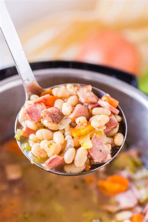 Instant Pot Ham and Bean Soup Recipe - The Cookie Rookie®