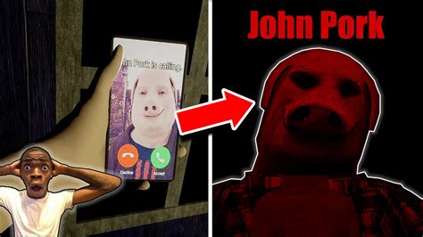 DO NOT answer the call... (John Pork Horror game) - YouTube