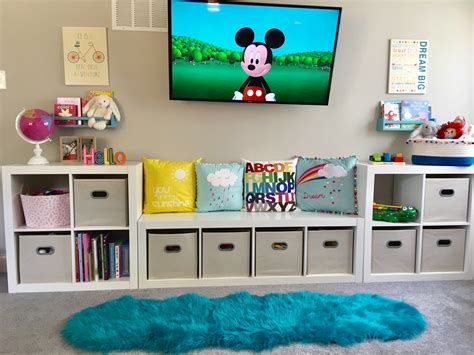 Kids play room, cube storage, organized playroom #Kidsroomorganization ...