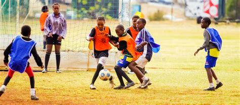 African Kids Playing Football