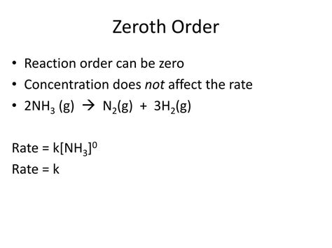 Zeroth Order Reaction