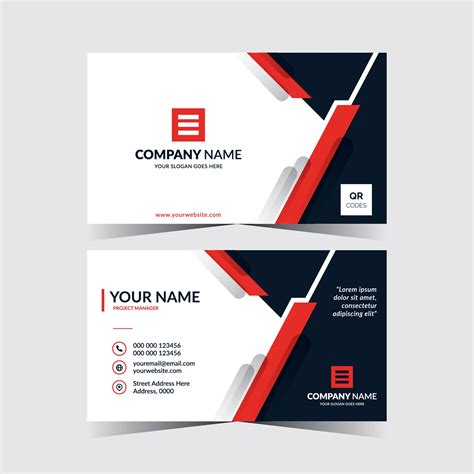 Front and back side business card template 2037310 Vector Art at Vecteezy