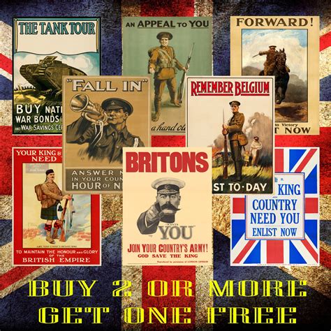 World War 1 British Propaganda Posters WW1 Wall Art High - Etsy Canada