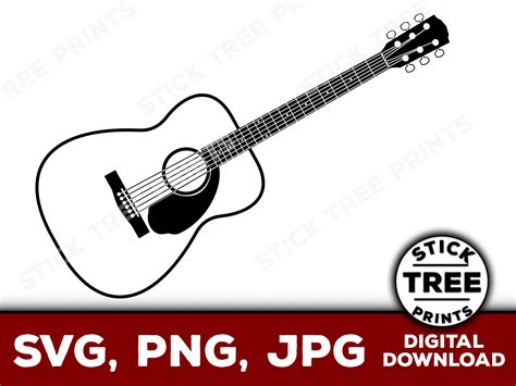 Guitar Vector Guitar Svg Guitar Clip Art Guitar Image File - Etsy Canada