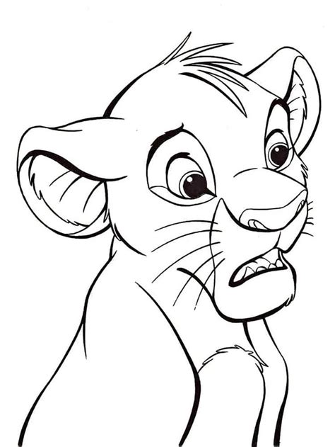 Lion from a Disney Movie Coloring Page | Disney coloring pages, Cartoon ...