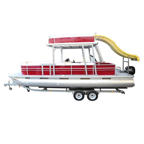 2020 New Design 22-26FT Pontoon Boat DIY with Pontoon Boat Slide ...