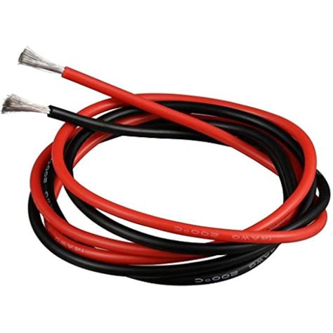 14 Gauge Electrical Wire Silicone 10 Ft Red And Black Flexible AWG ...