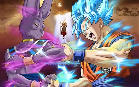 Goku SSB vs Beerus WALLPAPER by Celljr-Z on DeviantArt