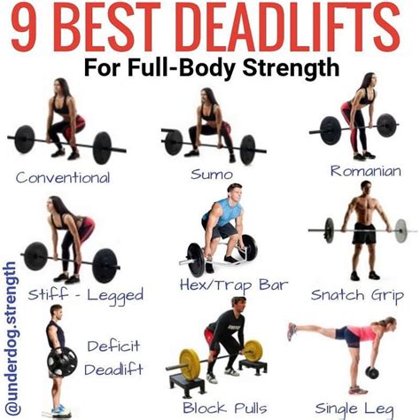 Here are 9 deadlift variations you can try for full body strength. - 1 ...