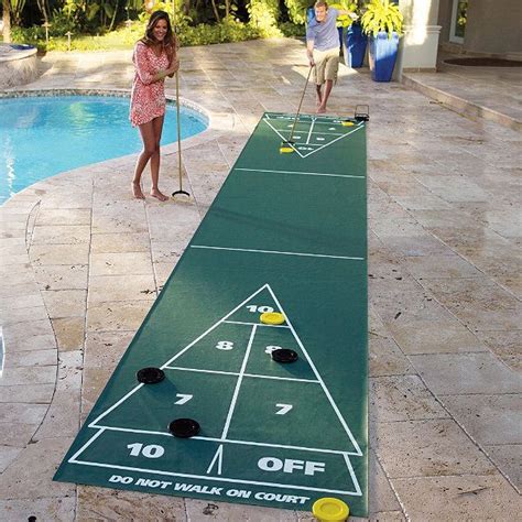 Portable Shuffleboard Set | Frontgate | Outdoor shuffleboard ...