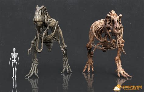 ArtStation - Giganotosaurus & Tyrannosaurus skeleton by. Vitamin ...