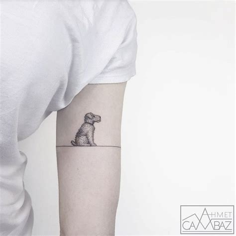 Sitting Dog Silhouette Tattoo