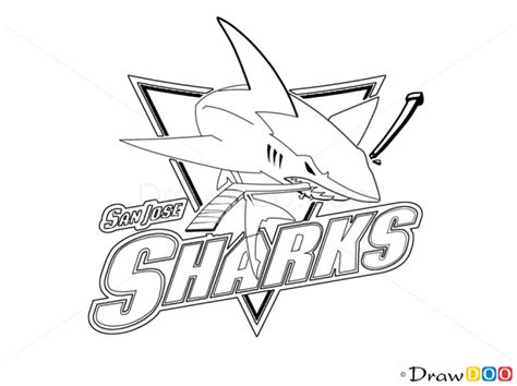 How to Draw San Jose Sharks, Hockey Logos