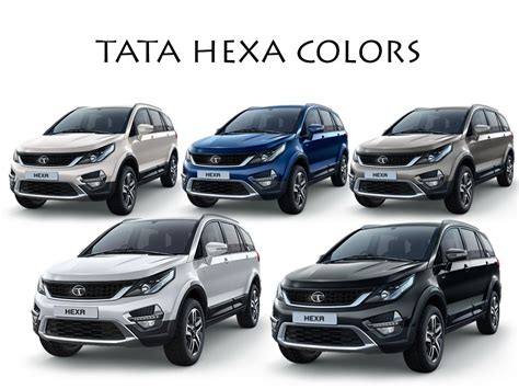 Tata Hexa Colors: Blue, Grey, White, Platinum Silver, Tungsten Silver ...