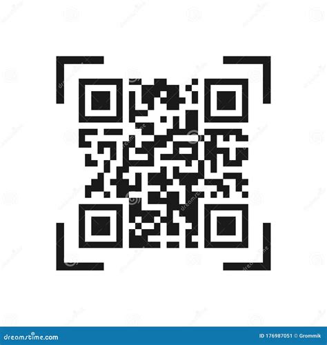 Vector Icon of the QR Code. Simple Design for a Logo Sticker for Your ...