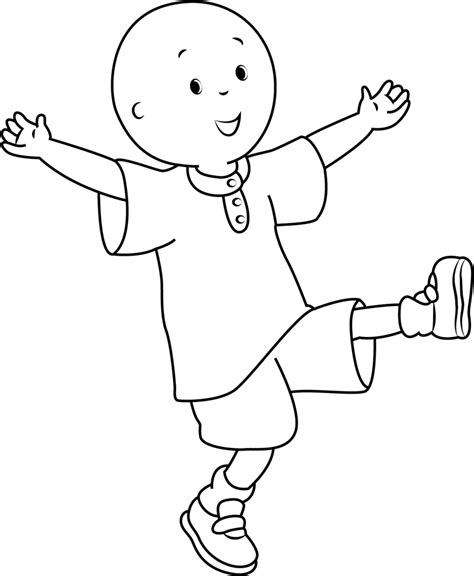 Caillou Playing Tennis Coloring Page - Free Printable Coloring Pages ...