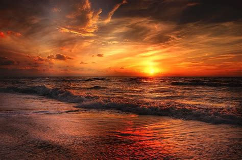 Beach North Sea Sunset Wallpaper,HD Nature Wallpapers,4k Wallpapers ...