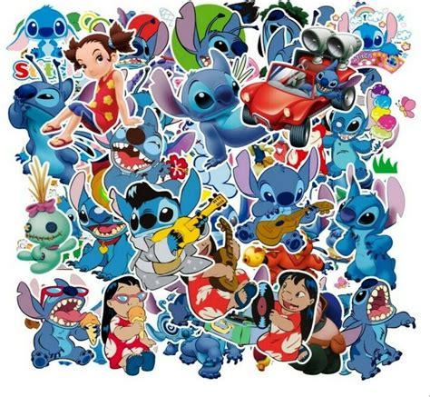 New Lilo And Stitch Themed Set of 55 Assorted Stickers Decal Set ...