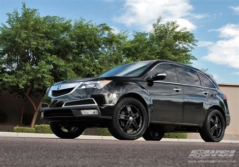 2010 Acura MDX with 22" Giovanna Lisbon in Matte Black wheels | Wheel ...