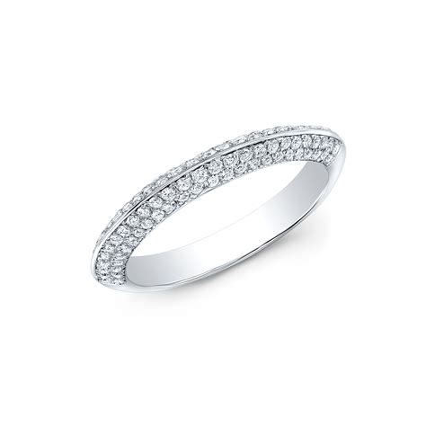 Knife Edge Micro Pave Wedding Band | Diamond Mansion