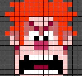 wreck it ralph pixel art grid - girlartphotographyphotoshop