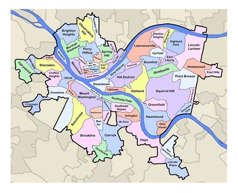 Pittsburgh Map Neighborhoods | ... Showcases Metro Pittsburgh Real ...