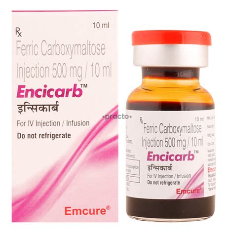 Encicarb 500 mg/10 ml Injection - Uses, Dosage, Side Effects, Price ...