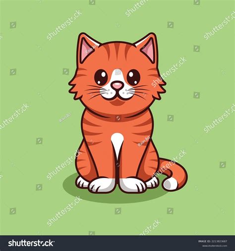 Happy Cat Sitting Cartoon Photos and Images | Shutterstock