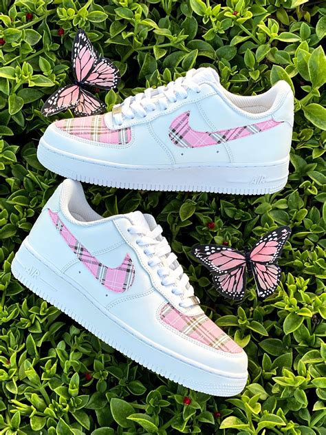 Pink Plaid AF1 in 2021 | Cute nike shoes, Nike shoes girls, Custom ...