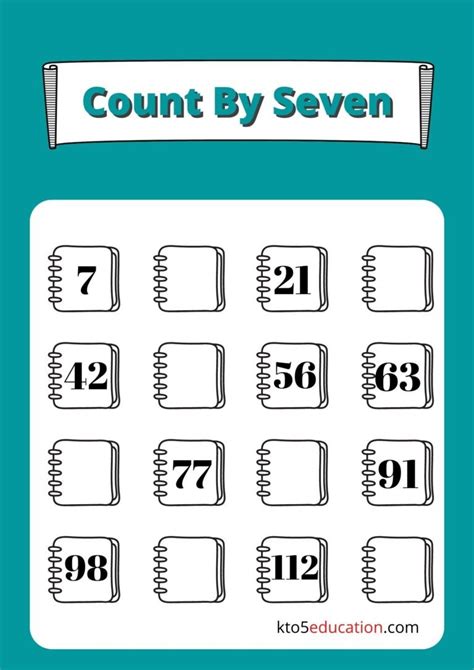 Free Count By seven Worksheets For Kids - Kto5Education