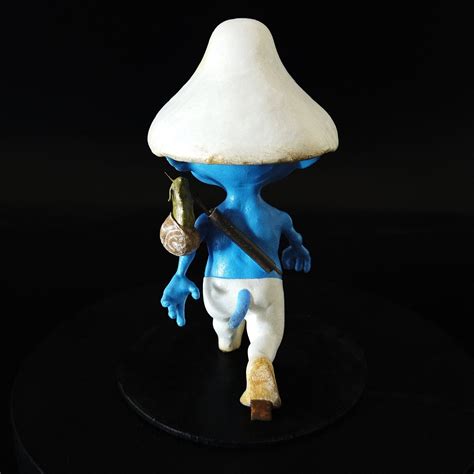 Hand-painted Smurf Cat Figure Perfect Gift for Friends - Etsy