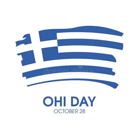 Ohi Day Public Holiday in Greece and Cyprus Vector Stock Vector ...