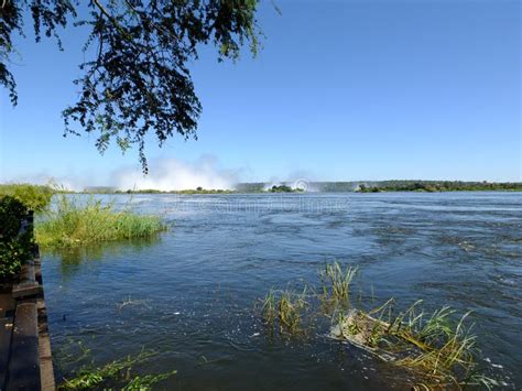 The Zambezi River in Victoria Falls, Zambia Stock Image - Image of ...