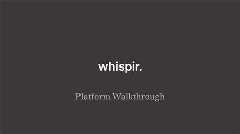 Whispir Platform Walkthrough - YouTube