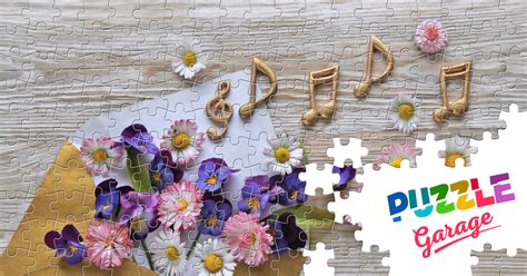 Flowers and notes Jigsaw Puzzle (Plants, Flowers) | Puzzle Garage